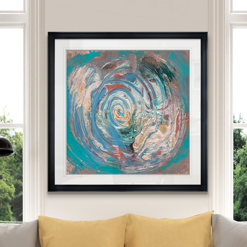 « space oddity ii », peinture, H 24 po x l 24 po x P 1,5 po, Cadre noir