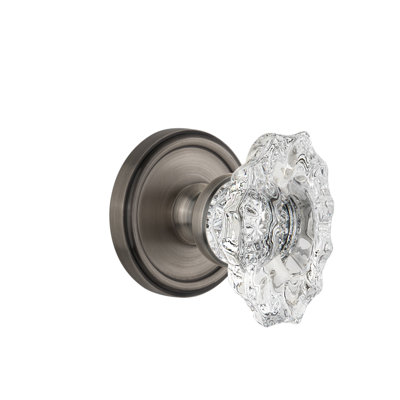 Rosette double avec bouton de porte en cristal Grandeur Georgetown Rosette