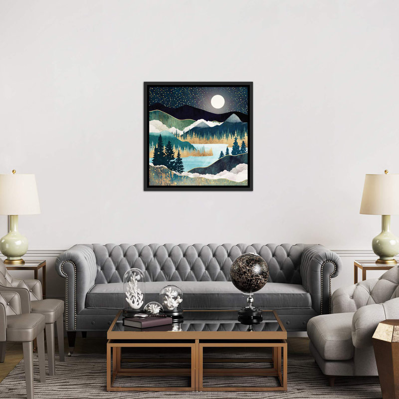 « star lake » par spacefrog designs-print, H 26 po x l 26 po x P 1,5 po, Toile avec cadre noir