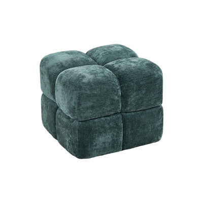 46cm Wide Rectangle Solid Colour Footstool Ottoman