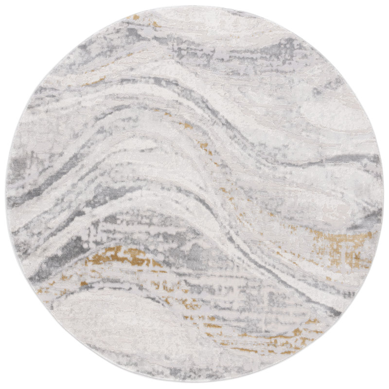 Palma Performance Abstract Rug, Round 6'7"