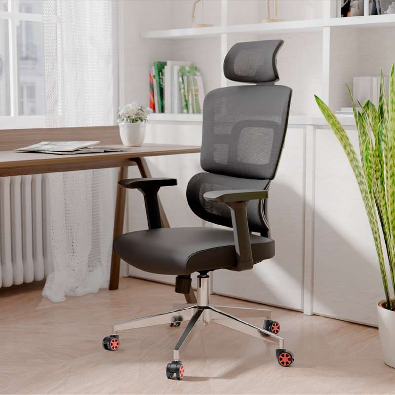 Marleene Heavy Duty Home Desk Chair Ergonomic Chair with Adjustable Headrest Lumbar Support Task Chair