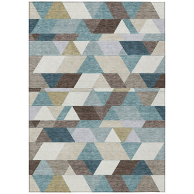 Machine Washable Indoor/Outdoor Chantille ACN2526 Geometric Rug