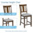 5 Piece Dining Table Set, Wooden Dining Square Table Set for 4, Counter Height Kitchen Table Set with Square Table and 4 Upholstered Chairs for Small Space, Walnut-212336750