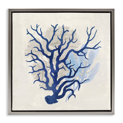 "Blue Coral Branches", art mural encadré par Susan Arnot