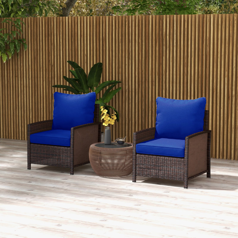 Outdoor 4.75'' Seat / Back Cushion, Dark Blue