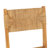 Light Brown Teak Wood Handmade Chair with Woven Banana Leaf Seat