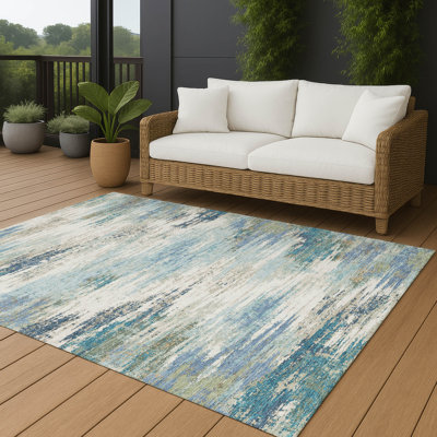 Tapis abstrait intérieur / extérieur lavable à la machine Chantille ACN2766