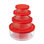 Gelo Storage Container Set with Red Lid (11.75 oz., 24.25 oz., 44.75 oz., 93.75 oz.)