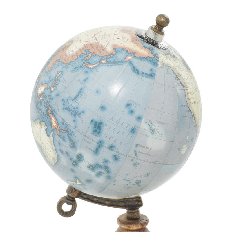 Globe terrestre en plastique brun Minturn