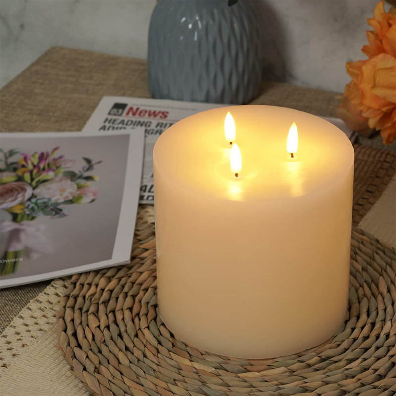 Unscented Flameless Pillar Candle