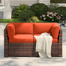 Yentin Polyethylene (PE) Wicker Outdoor Loveseat