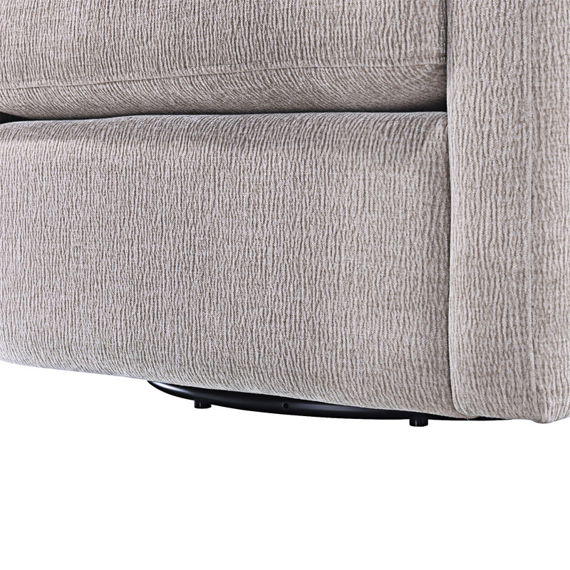 Fauteuil demi-tonneau pivotant, Beige