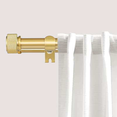 Ensemble de tringle à rideaux double ajustable de 5/8 po de diamètre avec fleuron Maniglia, 