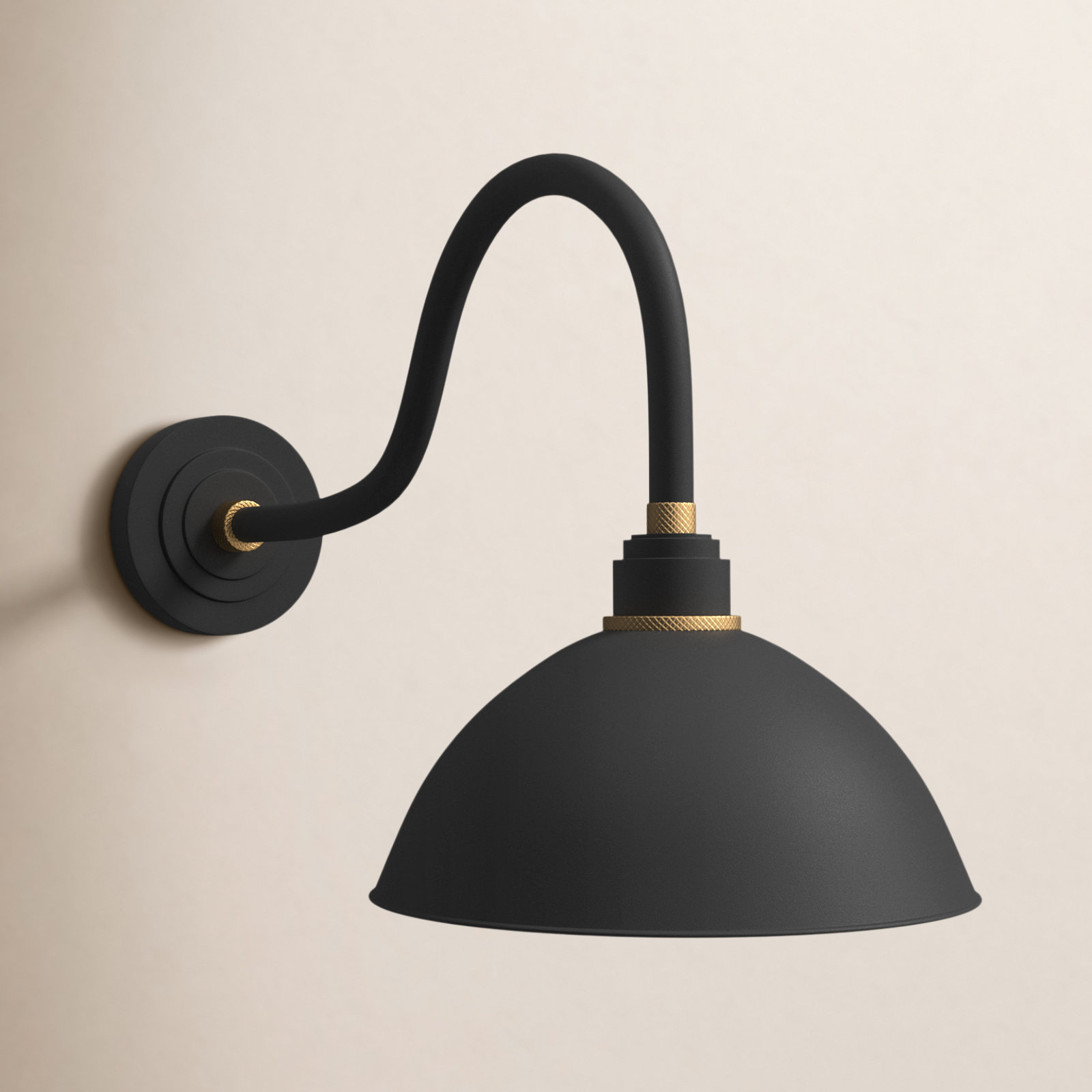 Bertram Single Light Outdoor Wall Light, 17" H x 12" W x 24" D, Black