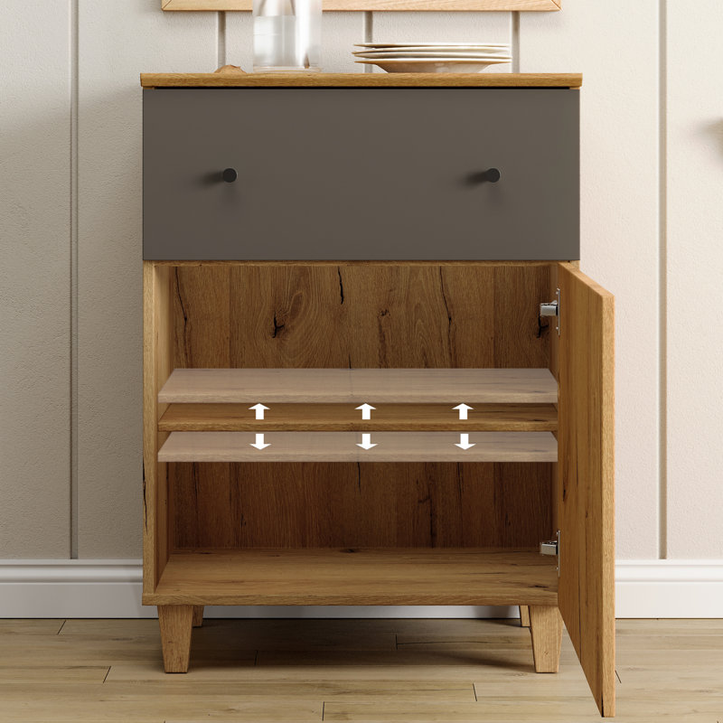 Commode 4-en-1 Cabriano - Commode à tiroirs, Brun