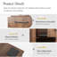 Table de chevet moderne avec tiroir et tablette de rangement Laughter, brun-1035972203
