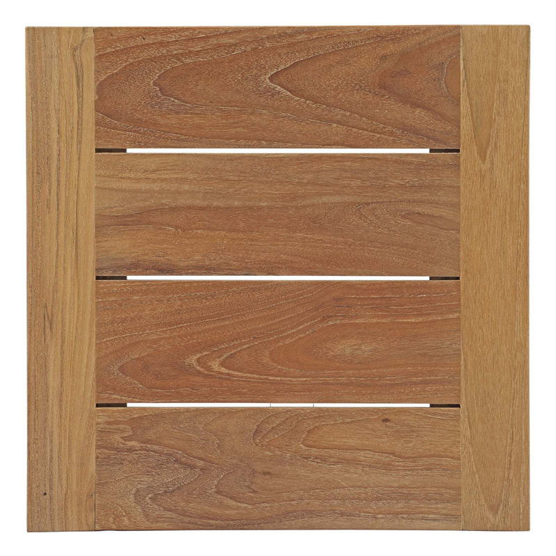 Natural Teak Solid Wood Rectangular Side Table