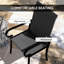 4 chaises de patio, chaises d'extérieur en rotin PE, noir