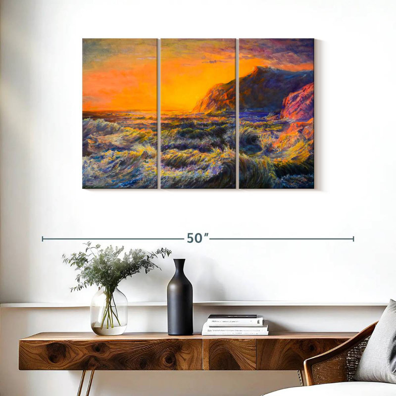 Coucher de soleil hawaïen Gillard, H 24 po x l 38 po