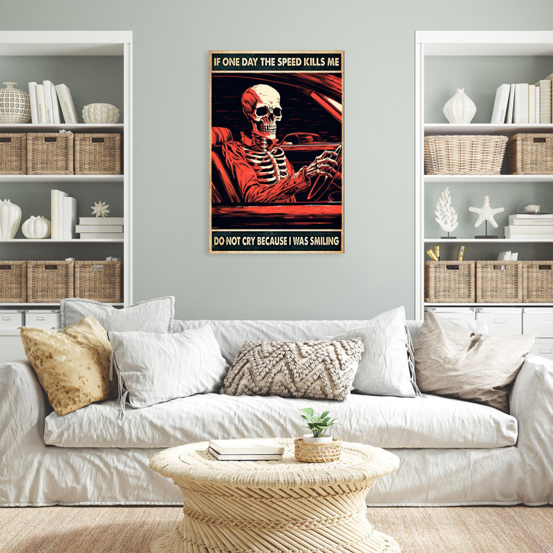 «Lataesha Skeleton If One Day The Speed Kills Me», impression sur toile, H 36 po x l 24 po x P 1,25 po
