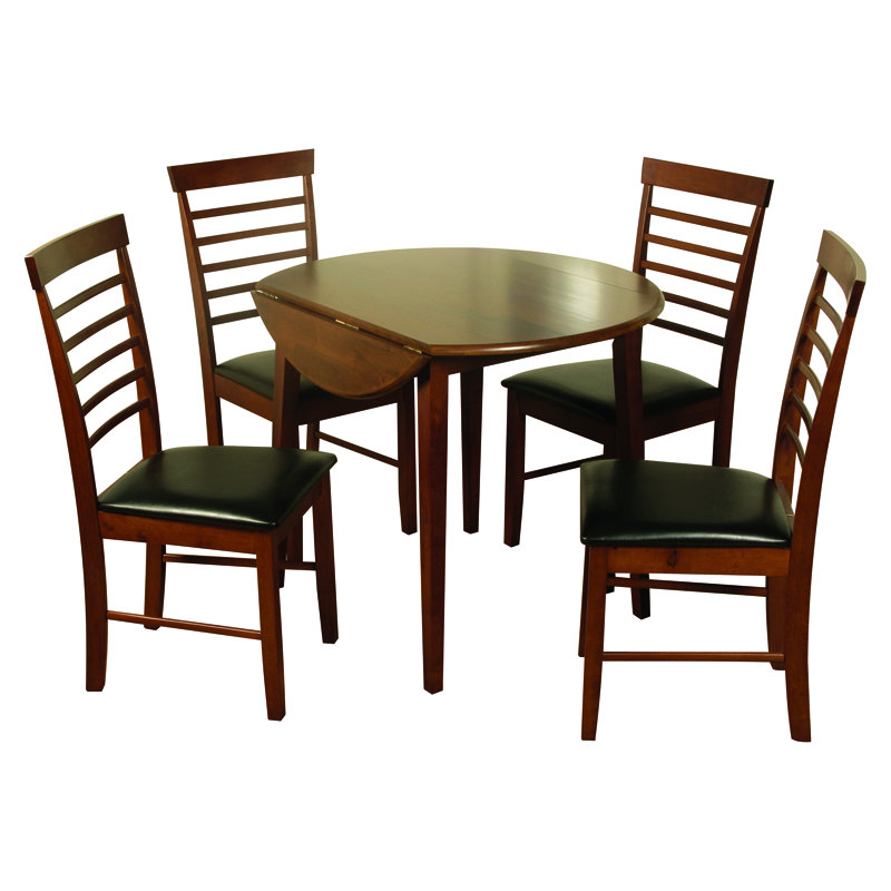 Bowerbank 4 - Person Rubberwood Solid Wood Dining Set