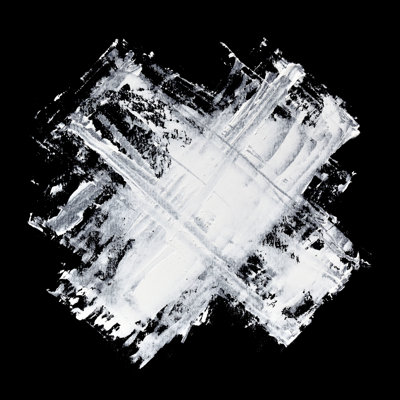 White Brush Strokes - Wrapped Canvas Painting