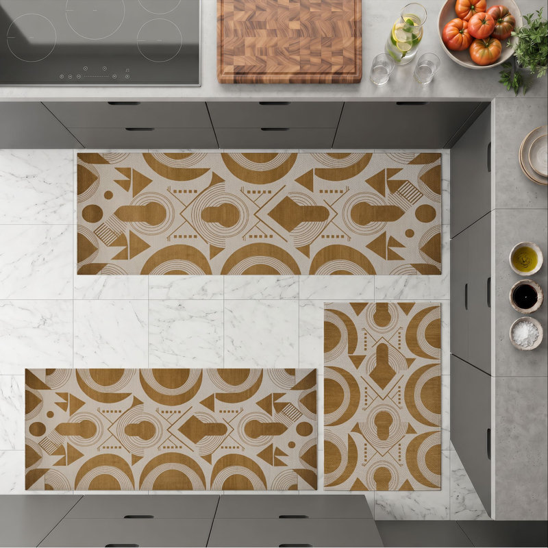 Tapis de cuisine géométriques lavables antidérapants