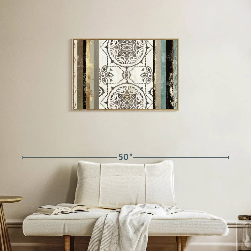 Modernisé I, Cadre flottant en bois naturel, 31 po x 21 po