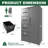 Office Storage Cabinet, Metal Storage Cabinet, Vertical Filing Cabinet With Lock, File Locker With 4 Drawers And 1 Door For School, Office, Vertical Filing Cabinet For Storage-1864103805