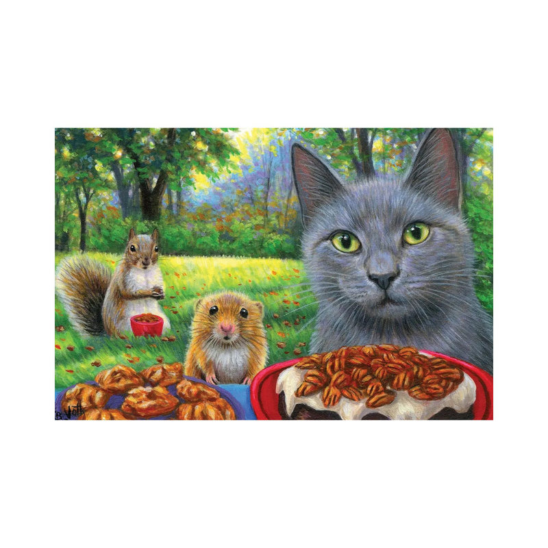 Pickin Pecans by Bridget Voth - Gallery-Wrapped Canvas Giclée on Canvas, 20.32 cm H x 30.48 cm W, Wrapped Canvas