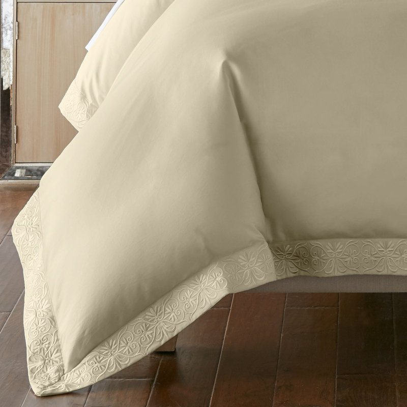 Ariane Duvet Cover Set, Queen Duvet Cover + 2 Standard Sham, Tan