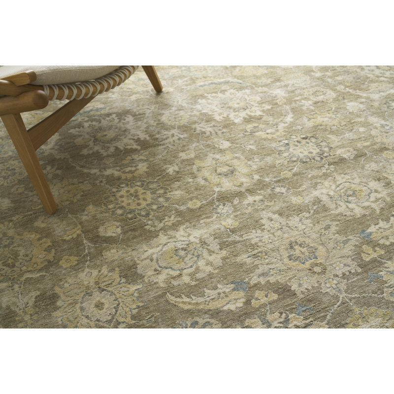 Heirloom Hand Knotted Wool Floral Area Rug