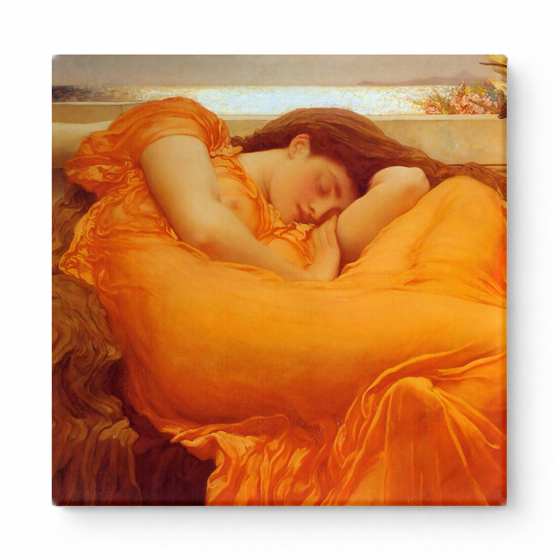 «Flame June» (1895) - art mural carré sur toile, 12" W x 12" H