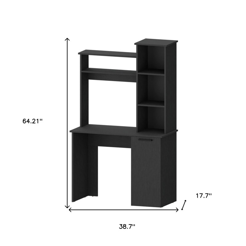 Bureau d'ordinateur 39 po, Noir
