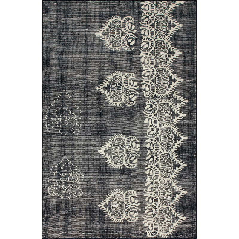 Tapis bleu marine Kittredge, 5 pi x 8 pi