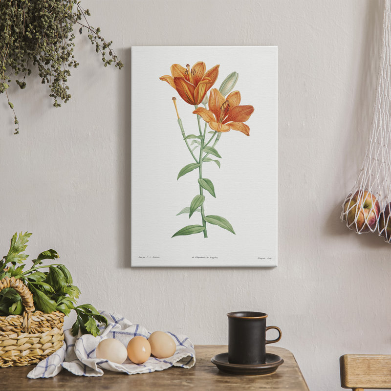 «Orange Bulbous Lily», impression sur toile tendue, H 18 po x l 12 po x P 1 po