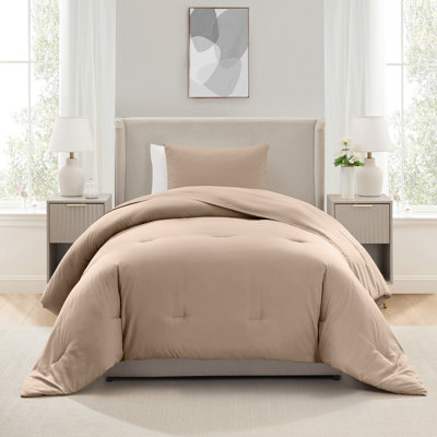  ensemble d'édredon en microfibre douce 2 pièces avec taie décorative