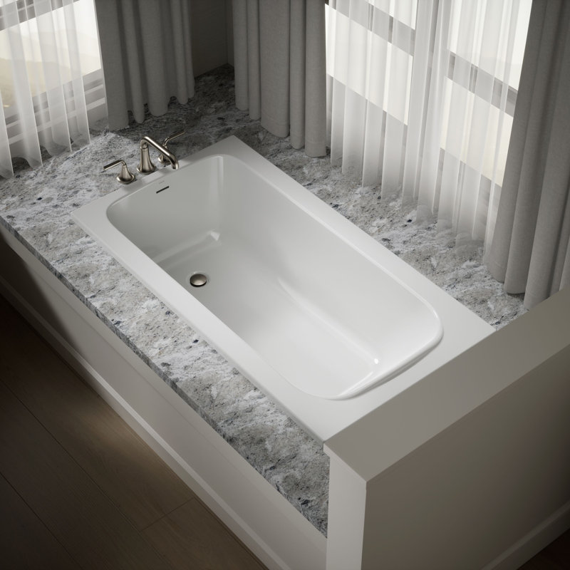 Avec 60 po X 32 po Baignoire encastrée, Blanc