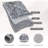 Boho Machine Washable Rug with Rubber Backing for Living Room Non-Slip Dining Room Rug Easy-Cleaning Floor Carpet for Bedroom Office Playroom_OKPHO_338N_Geometric_Gray-594701317