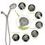 Douche à main en nickel brossé avec 7 fonctions - Tête de buse en gel de 4,7 po, tuyau en acier inoxydable de 59 po, support réglable pour une expérience de bain de luxe 7 Profitez de différents modes avec un angle de 4,7 po-117439789