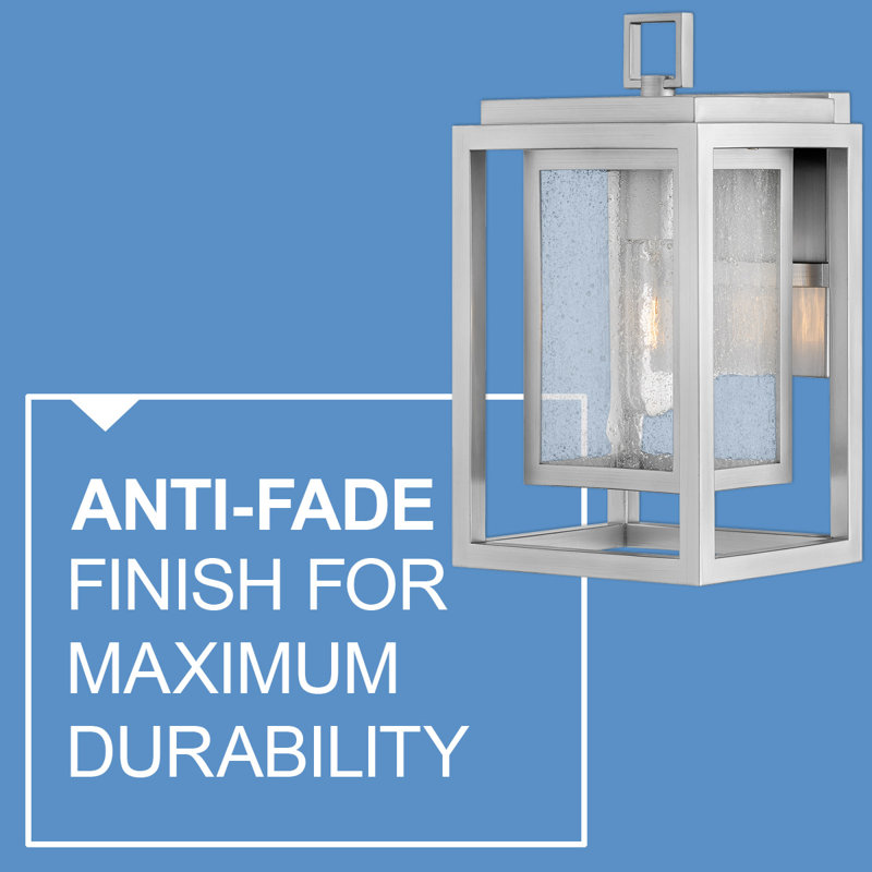 Medium Wall Mount Lantern, 12" H x 7" W x 6.75" D, Satin Nickel