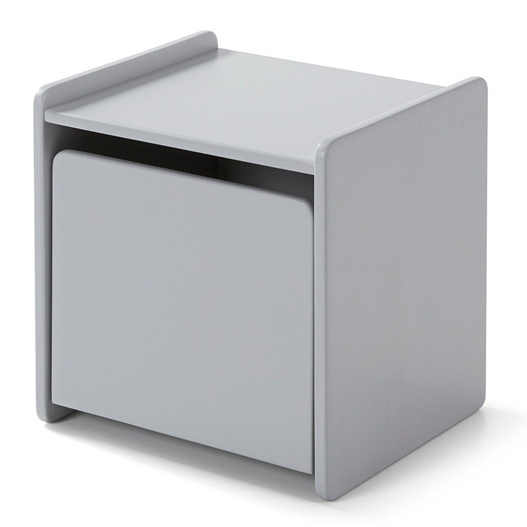Kiddy Bedside Table, Light Grey