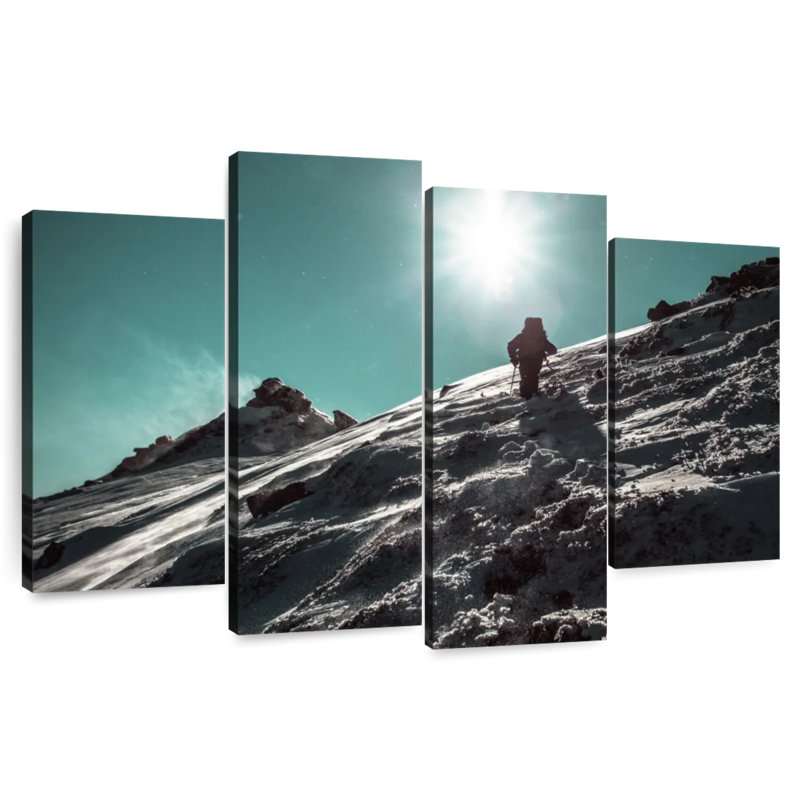 Winter Mountain Hiking, 27" H x 43" W