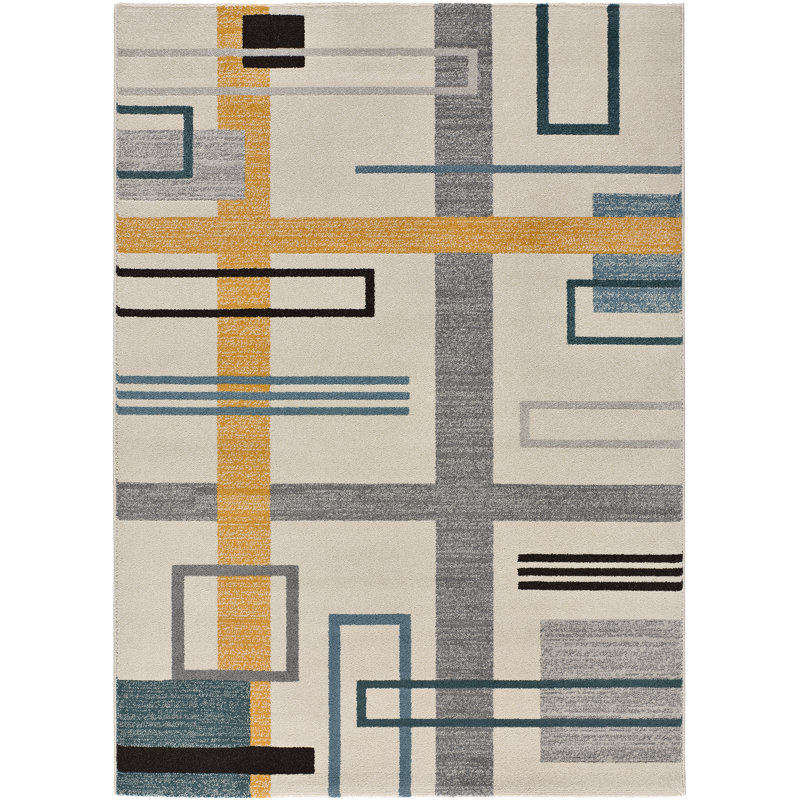 Hannover Machine Woven Beige/Brown Indoor Rug, Rectangle 140 x 200cm