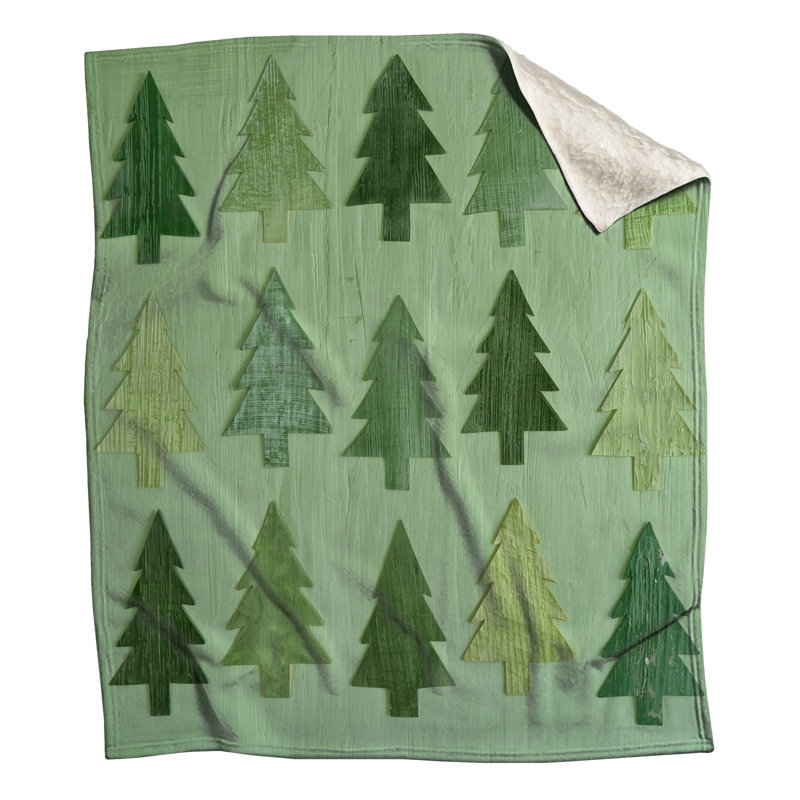 Couvertures Green Tree Silhouettes, L 50 po x H 60 po