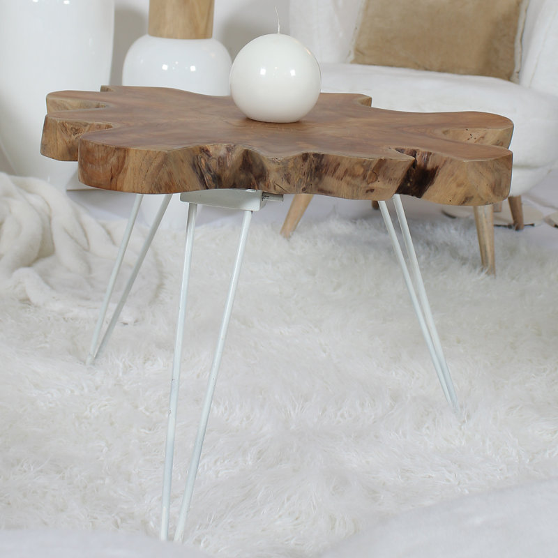 Derryberry Solid Wood Tree Stump End Table