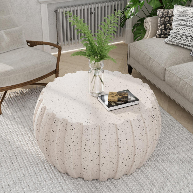 Table basse moderne imperméable 35,43 po, Blanc