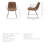 Nivens 17'' H Faux Leather Upholstered Metal Arm Chair-1616757400