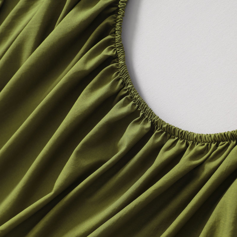 Rayon From Bamboo Fiber Polyester Blend Sheet Set Ultra-Soft Durable All-Season Comfort Bedding, Army Green